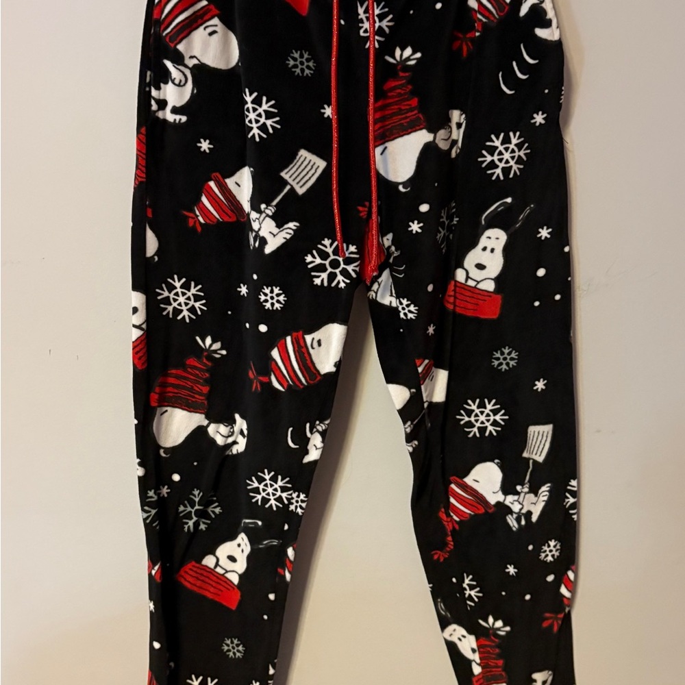Peanuts Black and Red Kids Pajama Bottoms